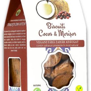 Biscuiți vegan merișor-cocos 150g