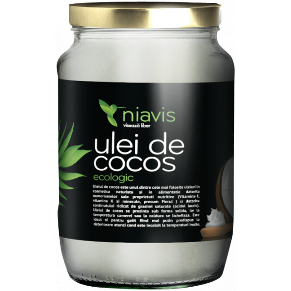 Niavis Ulei de Cocos Extra Virgin Ecologic/BIO 450g/565ml - GustOriental.ro